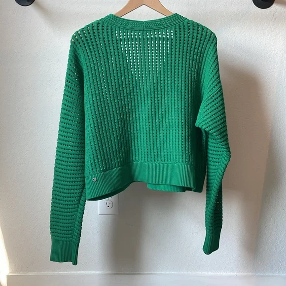 Lululemon Cotton Crochet Mesh Relaxed-Fit Cardigan - Picture 9 of 10